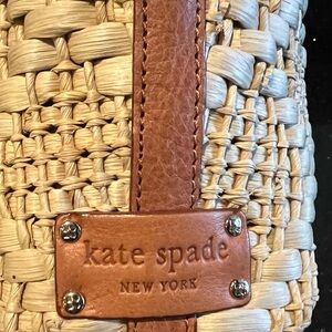 Kate spade straw/leather bag
